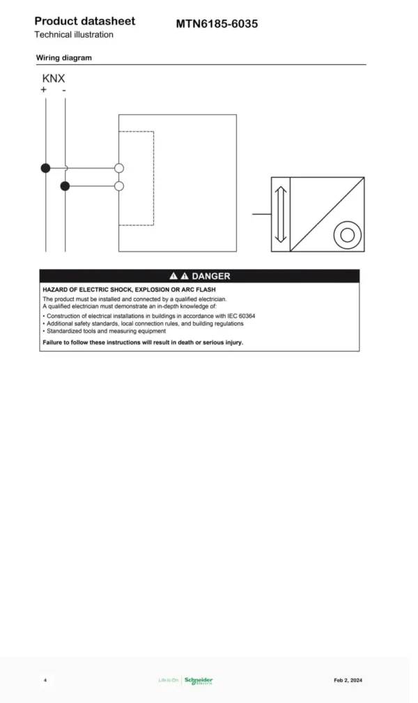 Push-button Pro T, Schneider, KNX, Otomasyon Anahtarı, [MTN6185-6035]