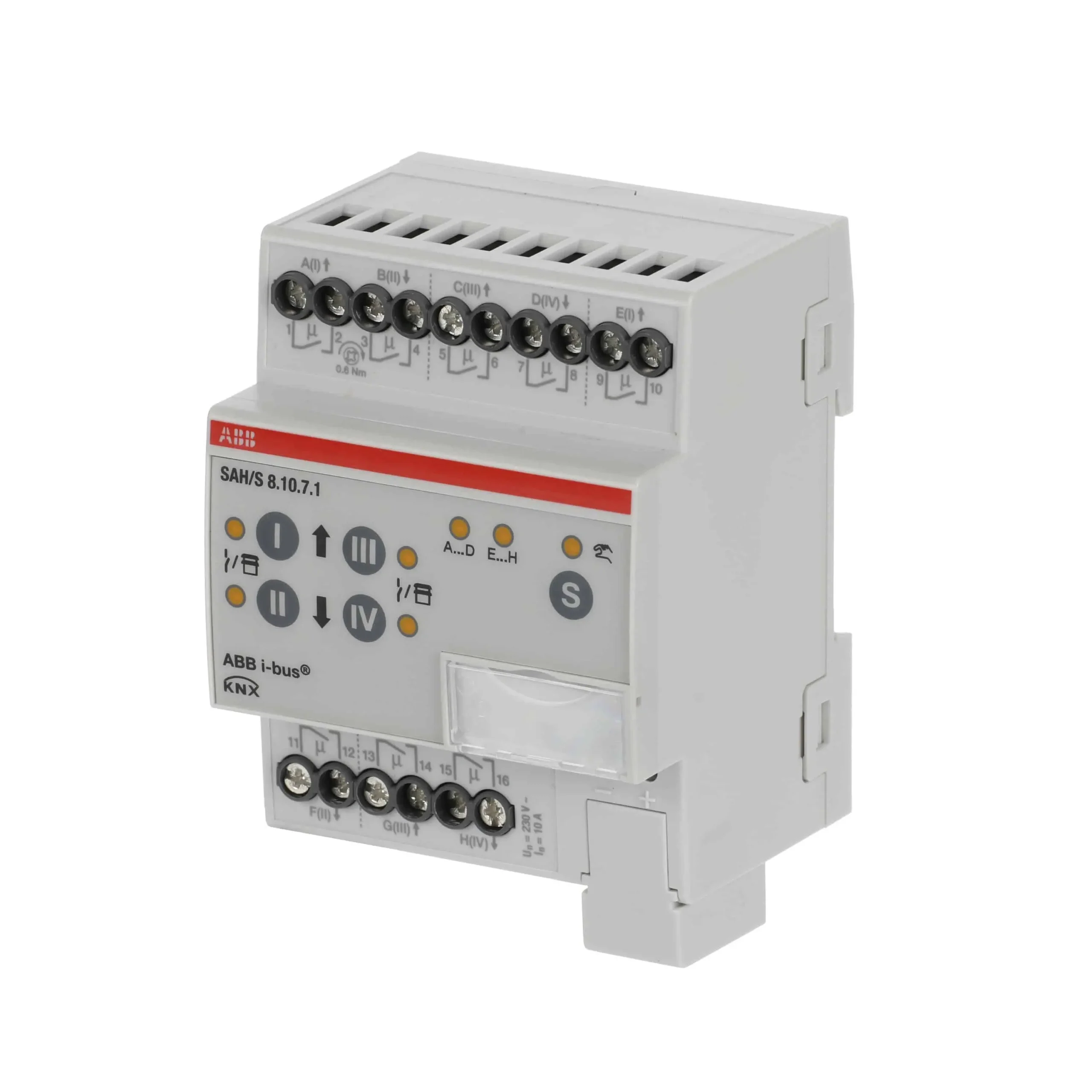 ABB KNX SAH/SH/S8.10.7.1 مشغل مصراع التبديل ذو 8 قنوات الأتمتة الذكية للمباني